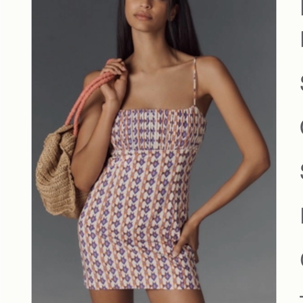 THE OPHELIA SLEEVELESS LINEN SLIM MINI DRESS BY MAEVE NWT